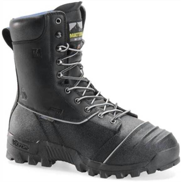NEW MATTERHORN men's 8 internal metguard aluminum toe boots in black